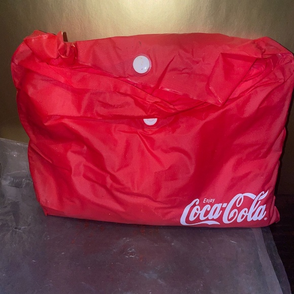 NEW Vintage Coca-Cola Adult Size Storm Rain Red‎ Poncho Orig Bag - Picture 4 of 5